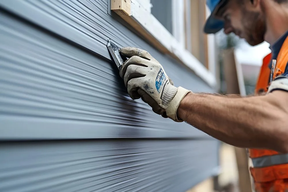 Siding installation by Prestige Roofing