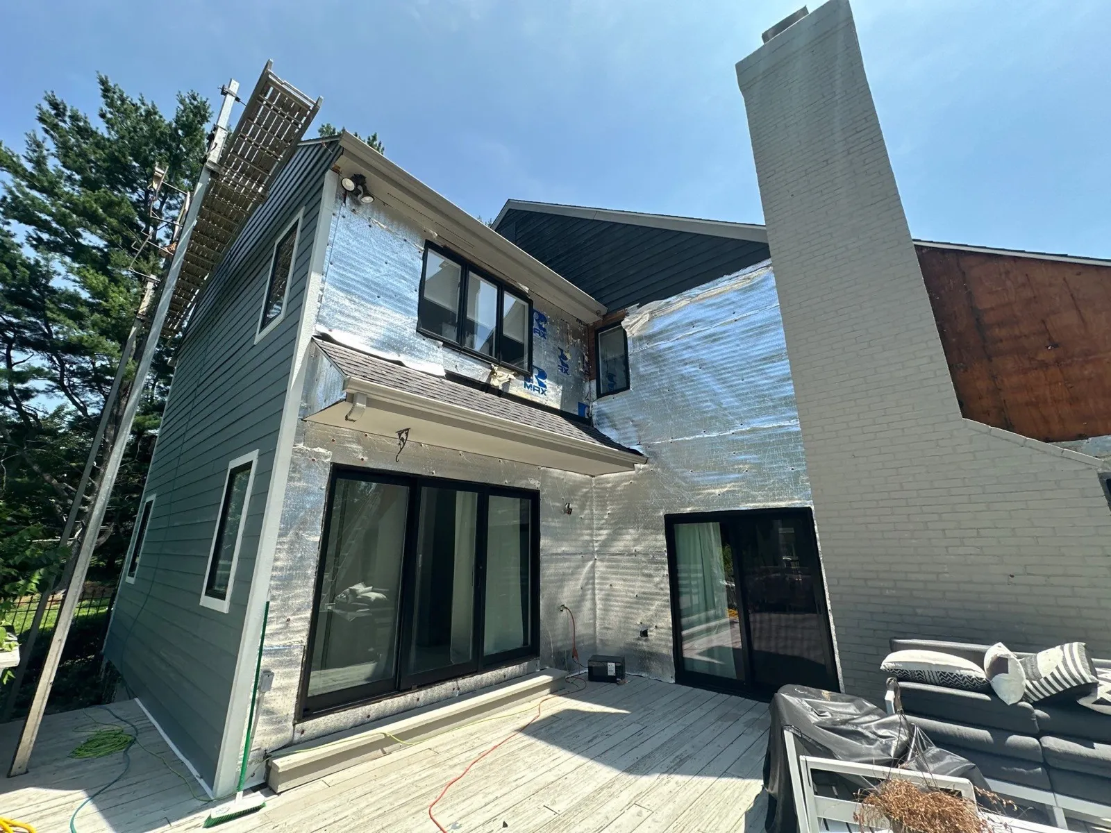 Siding installation on a Maryland home